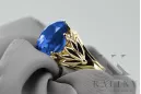 8K κίτρινο χρυσό Sapphire Ring Vintage Jewlery vrc029x-sp Art Deco